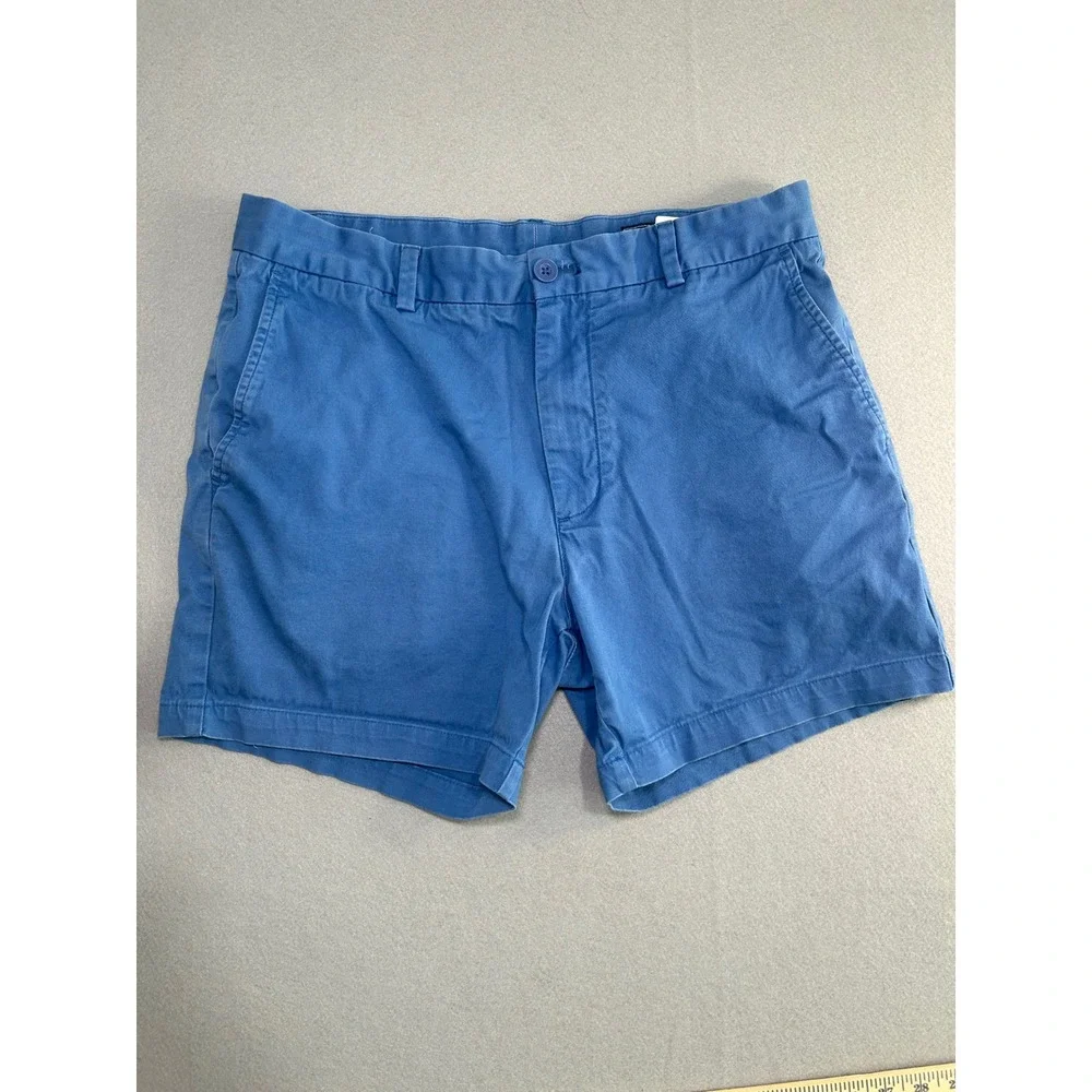 Vineyard‎ Vines Breaker Shorts Mens 34 Blue Cotton Blend Stretch Chino Casual